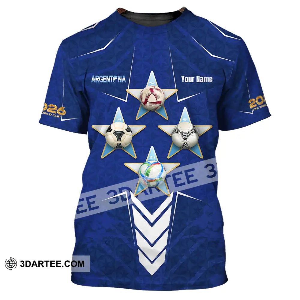 Unisex Shirt - Custom Argentina World Cup 2026 3D Shirt T-Shirt / S T-shirt