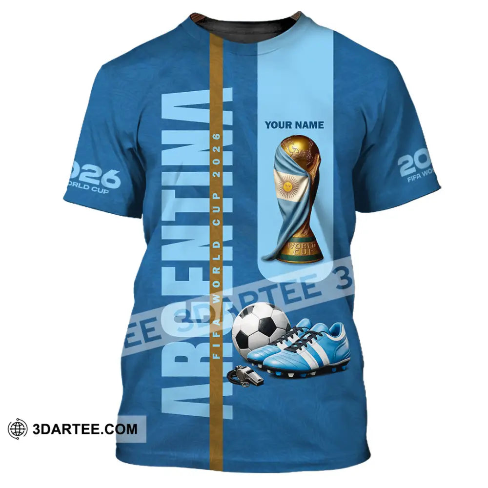 Unisex Shirt - Custom Argentina World Cup 2026 3D Shirt T-Shirt / S T-shirt