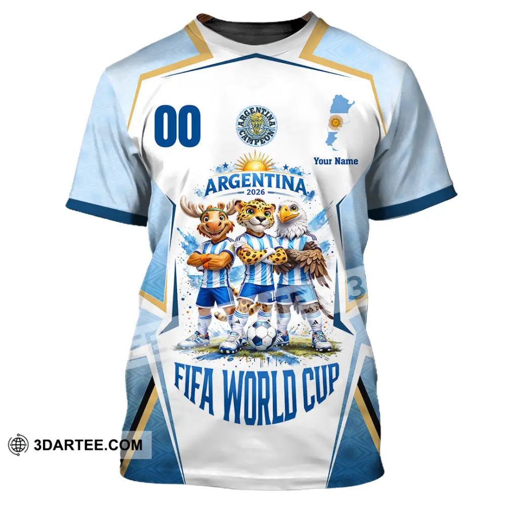 Unisex Shirt - Custom Argentina World Cup 2026 3D Shirt - T-Shirt / S - T-shirt