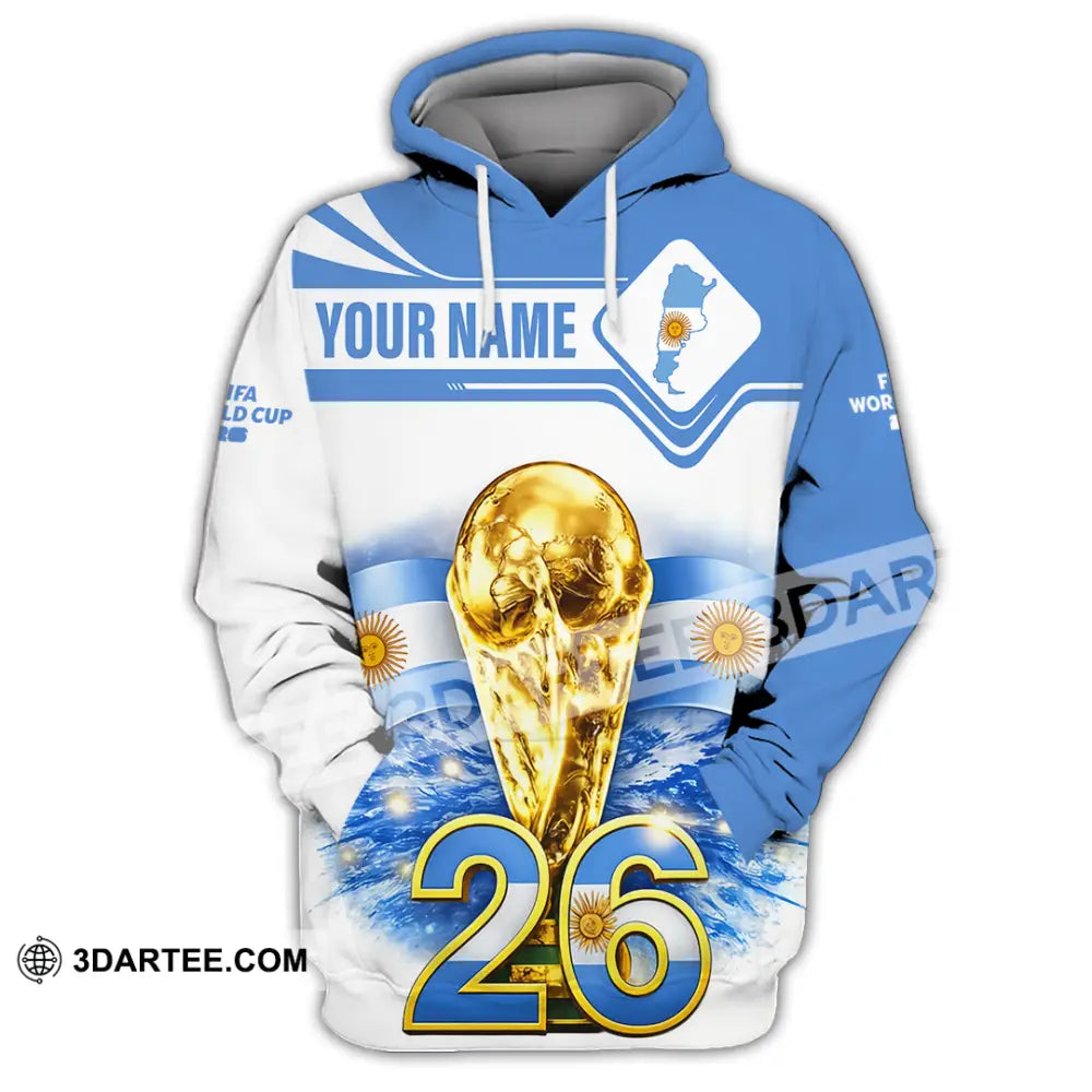 Unisex Shirt - Custom Argentina Fifa World Cup 2026 3D Shirt Hoodie / S T-shirt