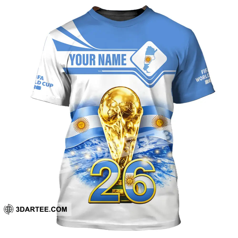 Unisex Shirt - Custom Argentina Fifa World Cup 2026 3D Shirt T-Shirt / S T-shirt