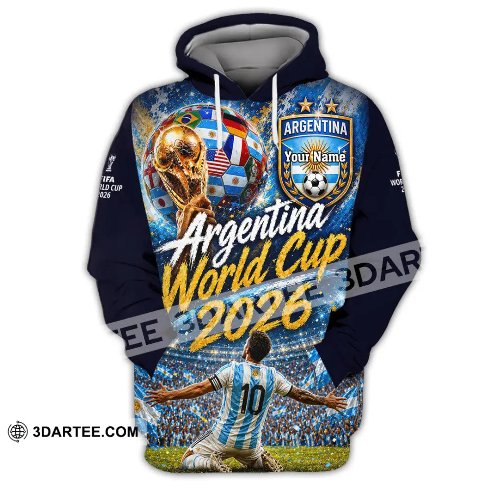 Unisex Shirt - Custom Argentina World Cup 2026 Shirt - Hoodie / S - T-shirt