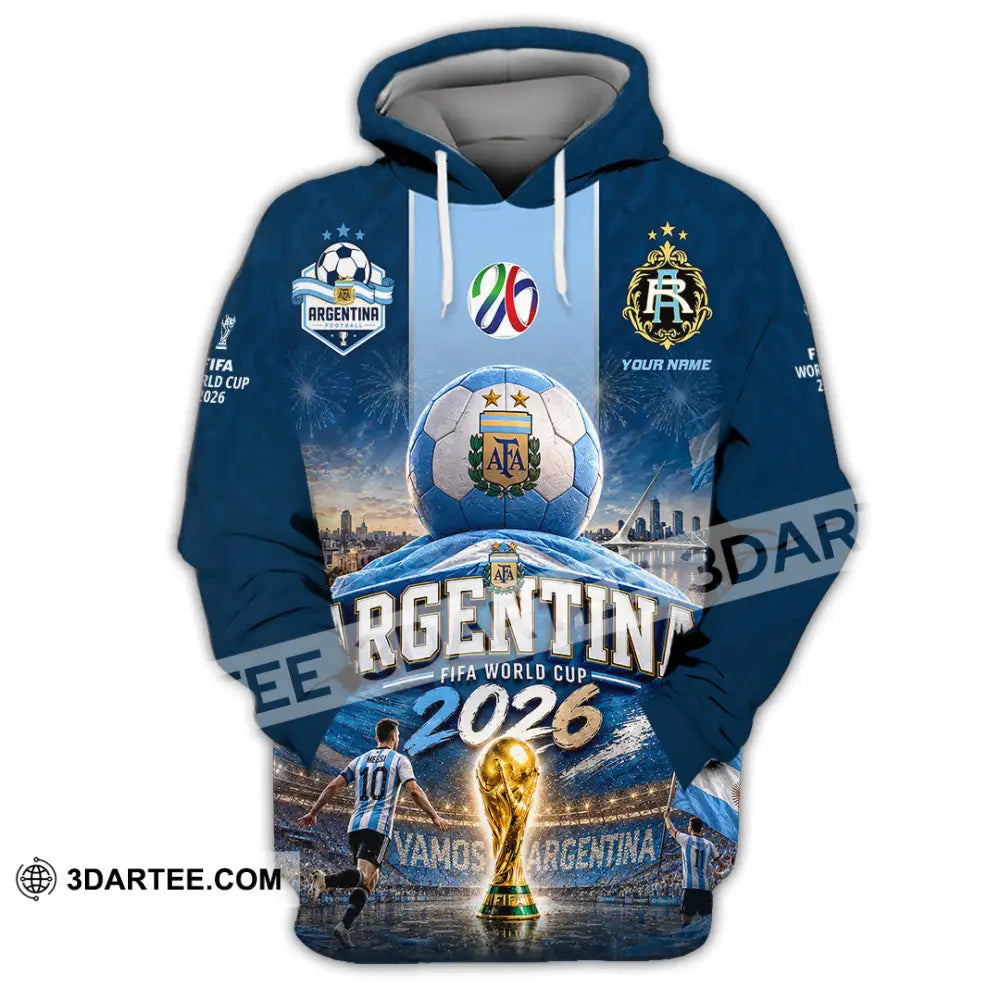 Unisex Shirt - Custom Argentina World Cup 2026 Shirt - Hoodie / S - T-shirt