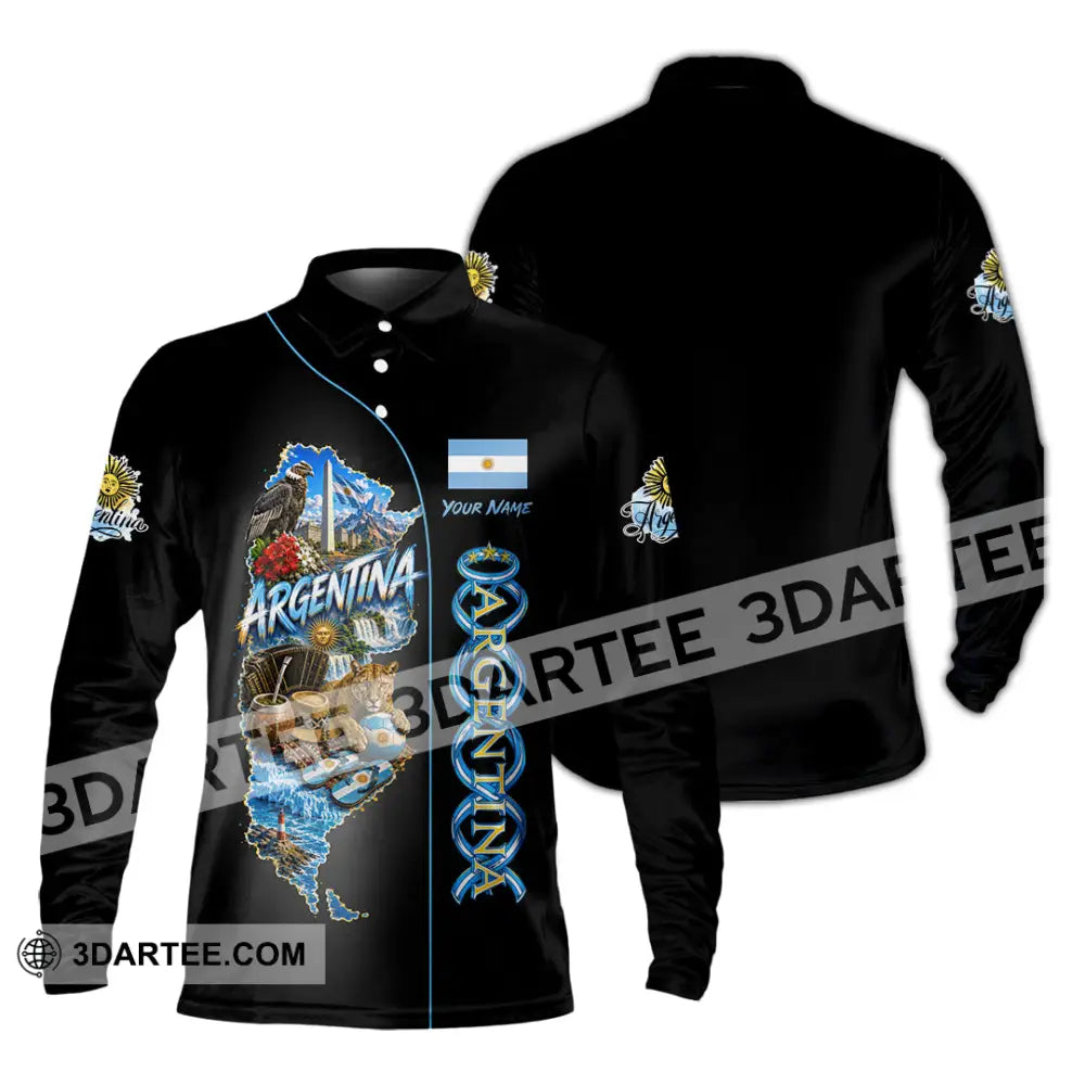 Unisex Shirt - Custom Argentina Shirt - Long Sleeve Polo / S - T-shirt
