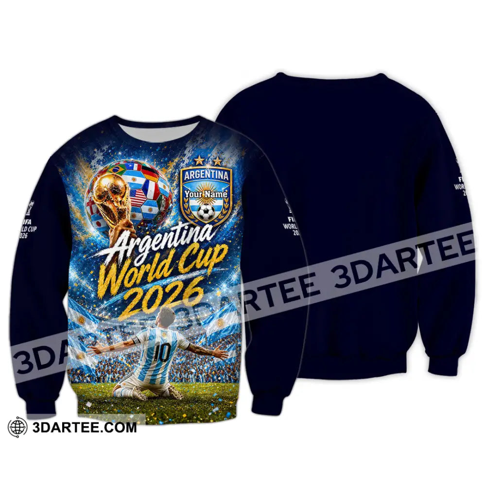 Unisex Shirt - Custom Argentina World Cup 2026 Shirt - Long Sleeve / S - T-shirt