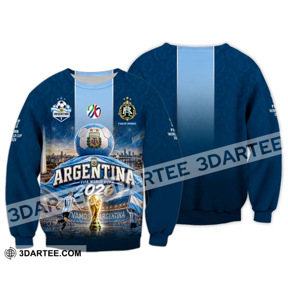 Unisex Shirt - Custom Argentina World Cup 2026 Shirt - Long Sleeve / S - T-shirt