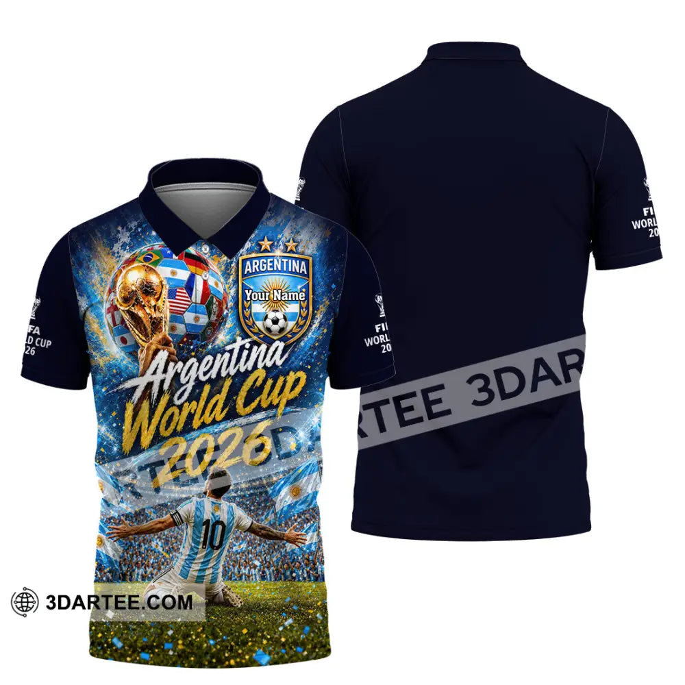 Unisex Shirt - Custom Argentina World Cup 2026 Shirt - Polo Shirt / S - T-shirt