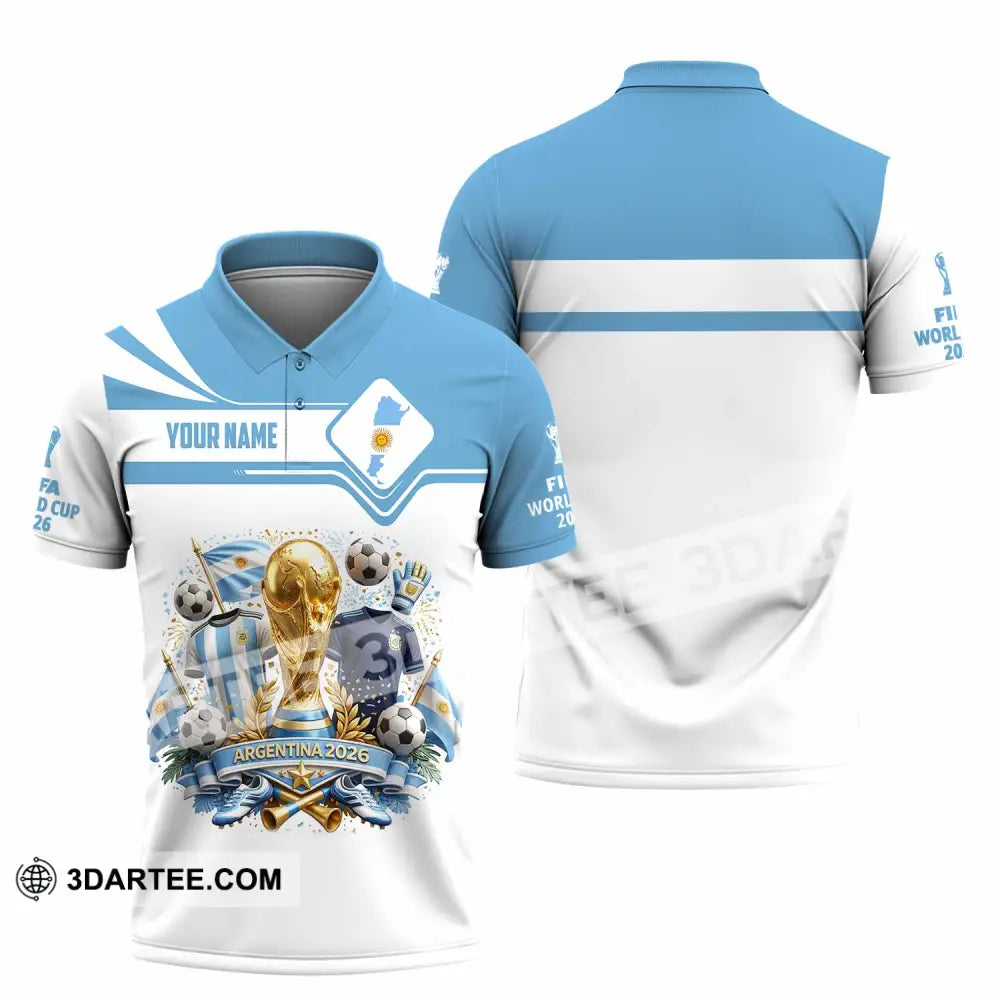 Unisex Shirt - Custom Argentina World Cup 2026 Shirt - Polo Shirt / S - T-shirt