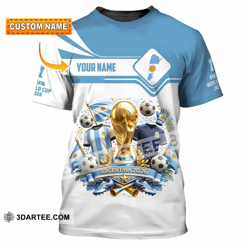 Unisex Shirt - Custom Argentina World Cup 2026 Shirt - T-shirt