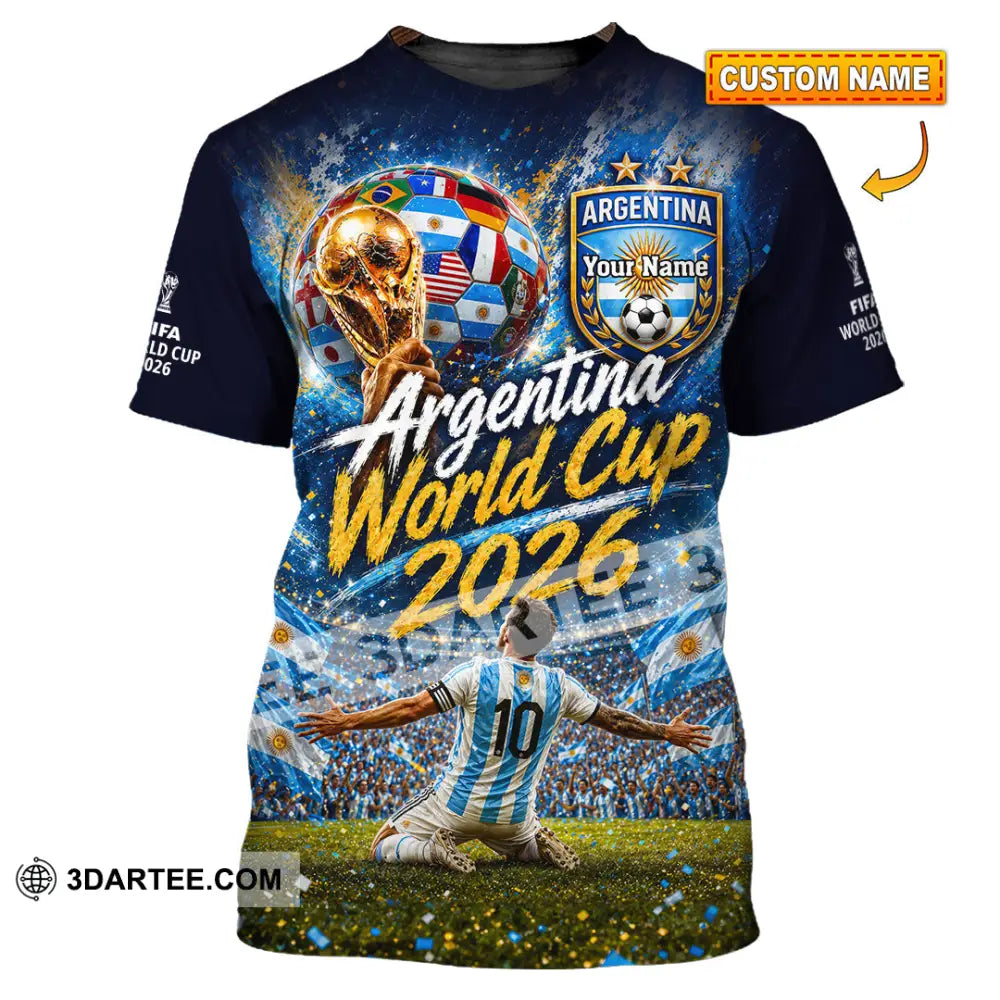 Unisex Shirt - Custom Argentina World Cup 2026 Shirt - T-shirt