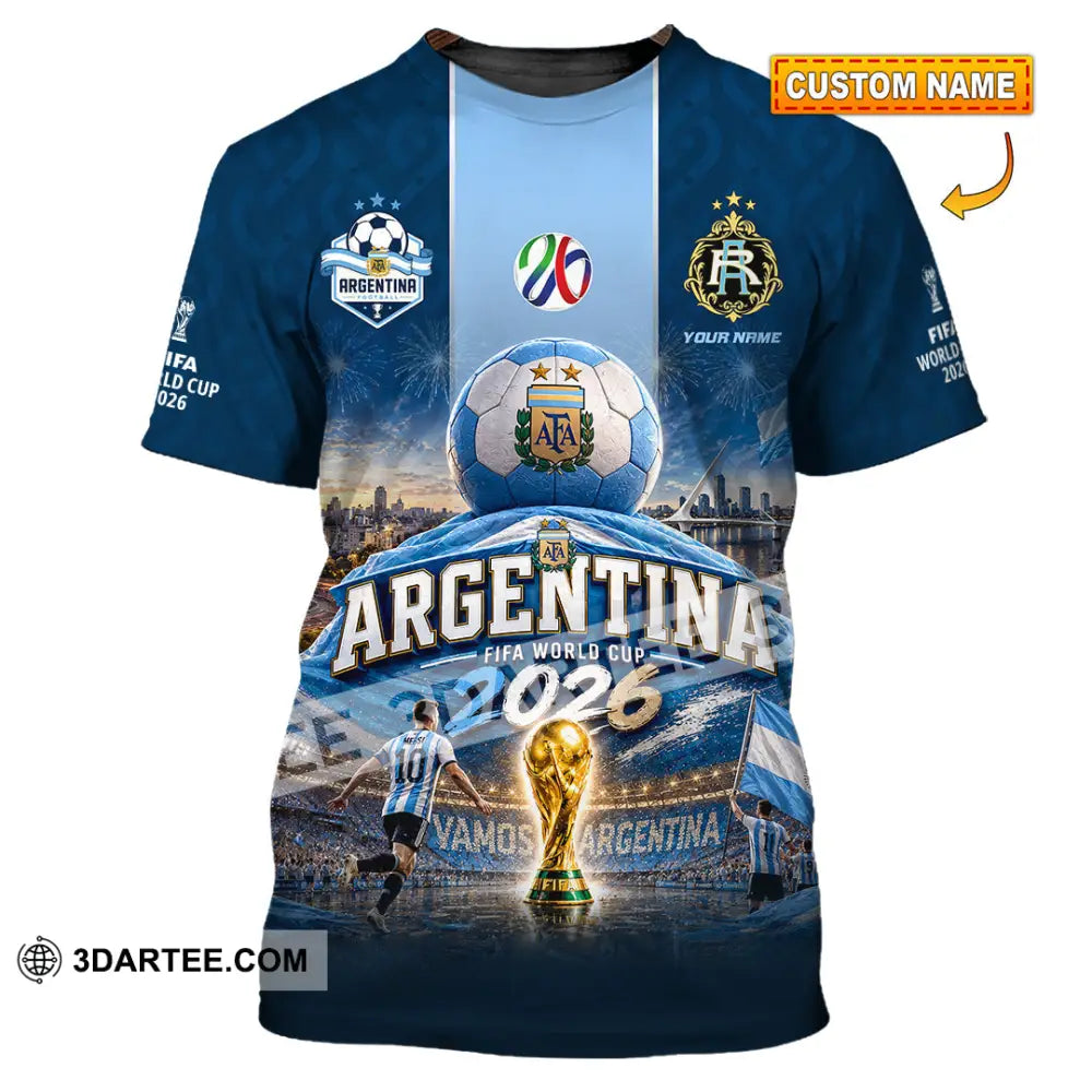 Unisex Shirt - Custom Argentina World Cup 2026 Shirt - T-shirt