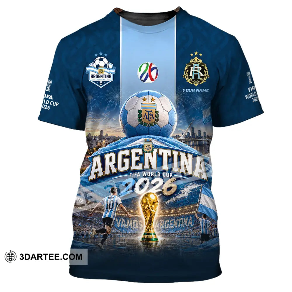 Unisex Shirt - Custom Argentina World Cup 2026 Shirt - T-Shirt / S - T-shirt