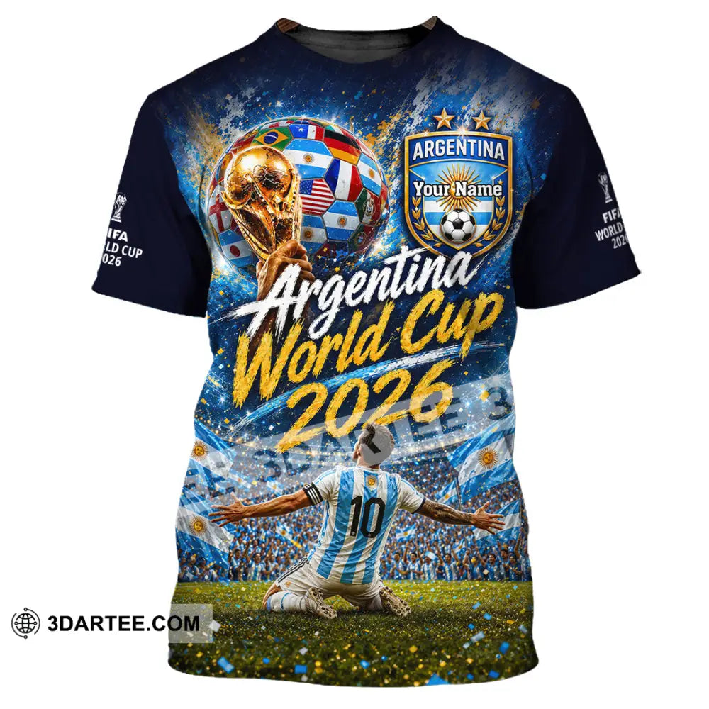 Unisex Shirt - Custom Argentina World Cup 2026 Shirt - T-Shirt / S - T-shirt
