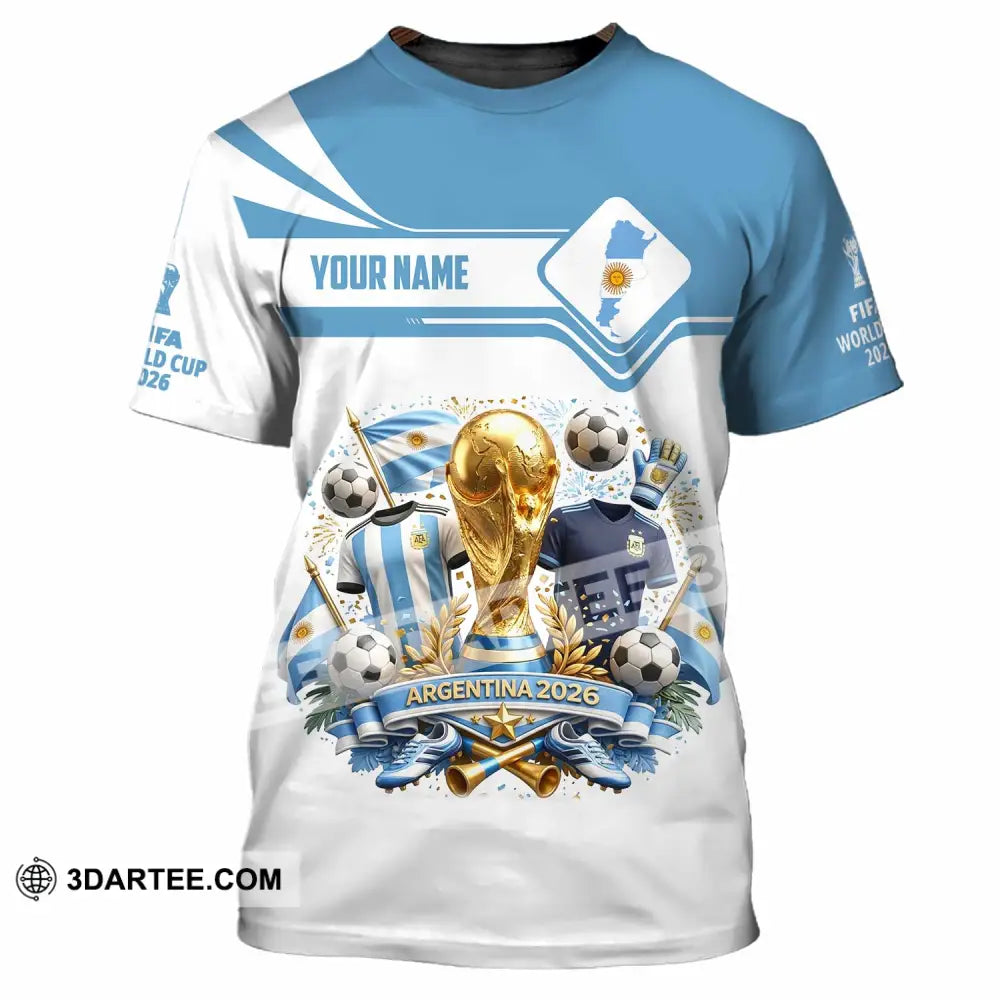Unisex Shirt - Custom Argentina World Cup 2026 Shirt - T-Shirt / S - T-shirt