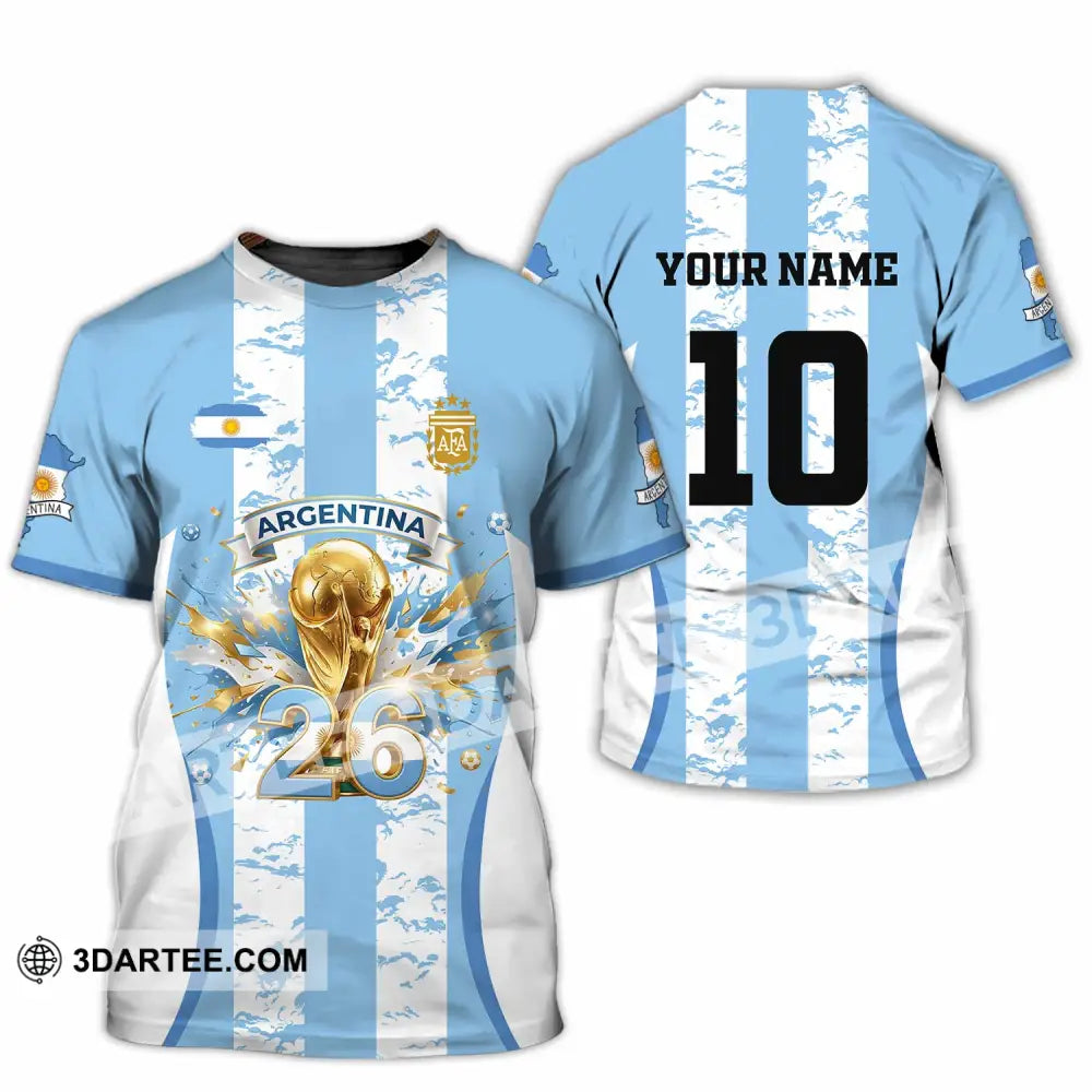 Unisex Shirt - Custom Argentina World Cup 2026 3D Shirt T-Shirt / S T-shirt