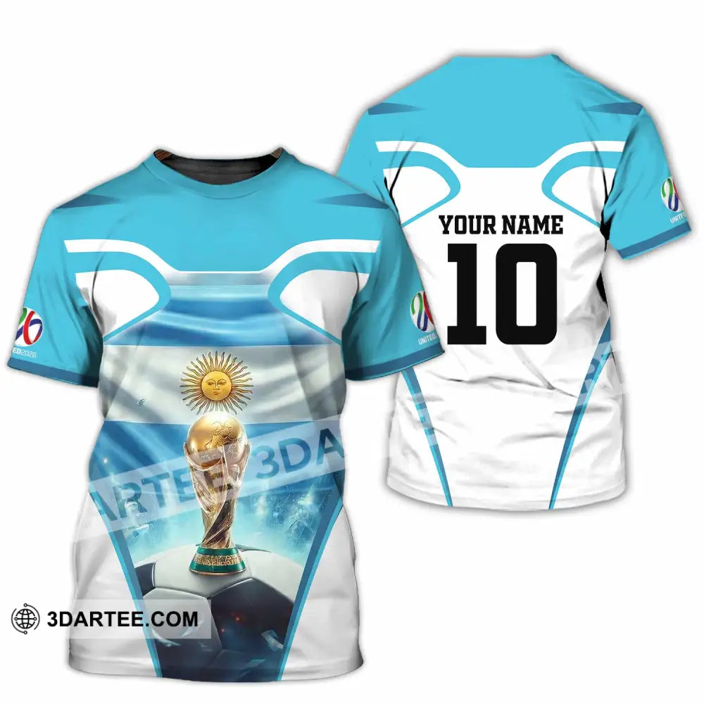 Unisex Shirt - Custom Argentina World Cup 2026 3D Shirt T-Shirt / S T-shirt
