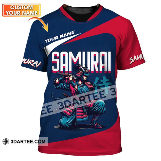 Unisex Shirt - Custom Armor Samurai Man Name T-Shirt