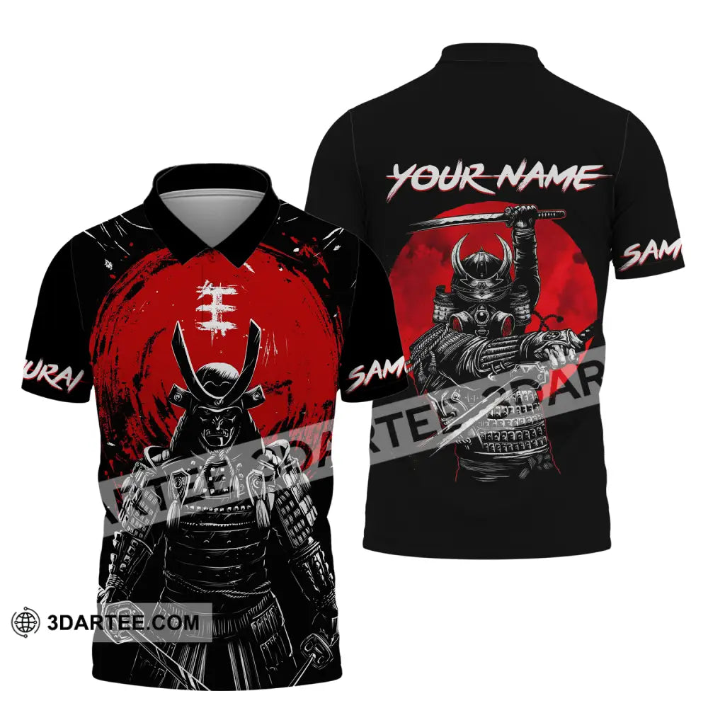 Unisex Shirt - Custom Armor Samurai Name Polo / S T-Shirt