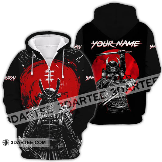 Unisex Shirt - Custom Armor Samurai Name Zipper Hoodie / S T-Shirt