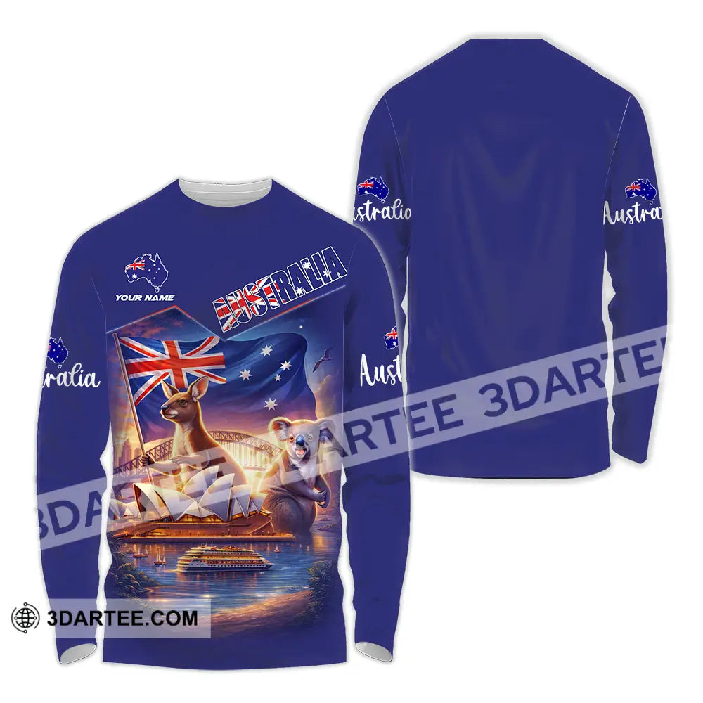 Unisex Shirt - Custom Australia 3D Shirt Long Sleeve Shirt / S T-shirt