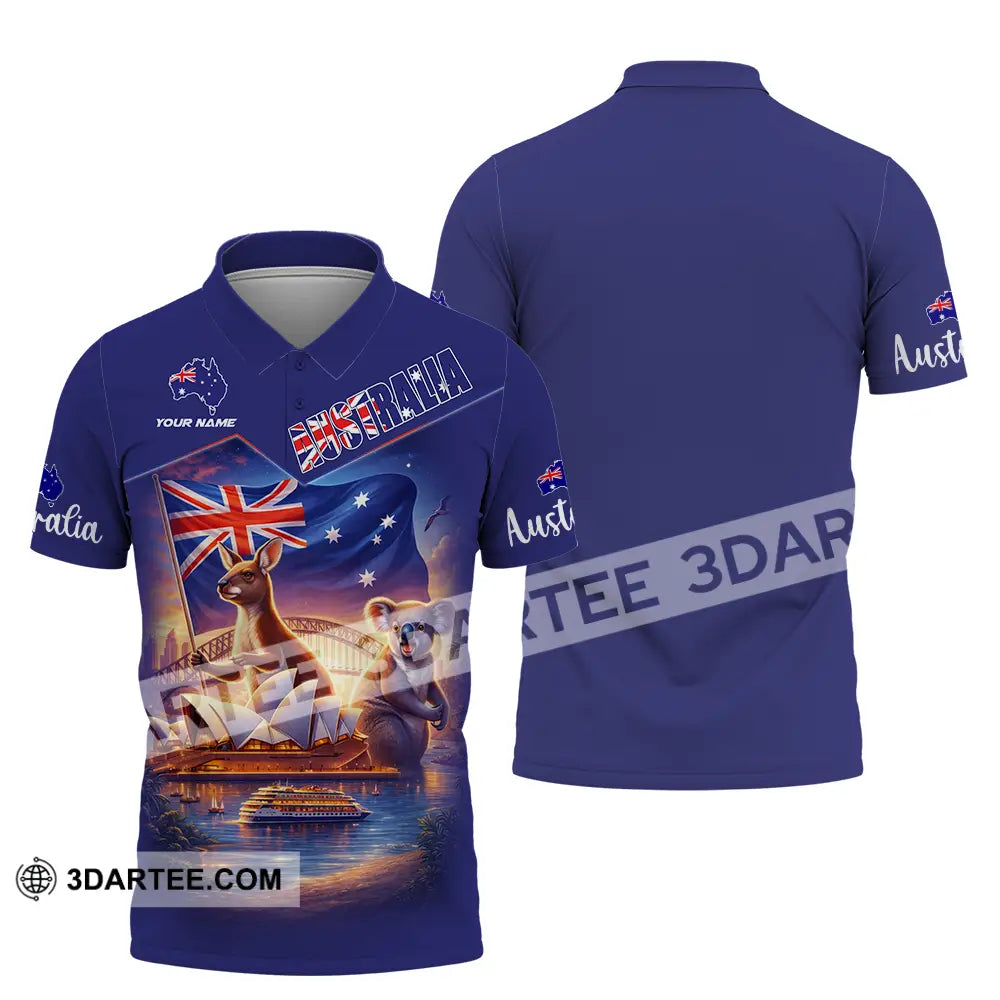 Unisex Shirt - Custom Australia 3D Shirt Polo Shirt / S T-shirt