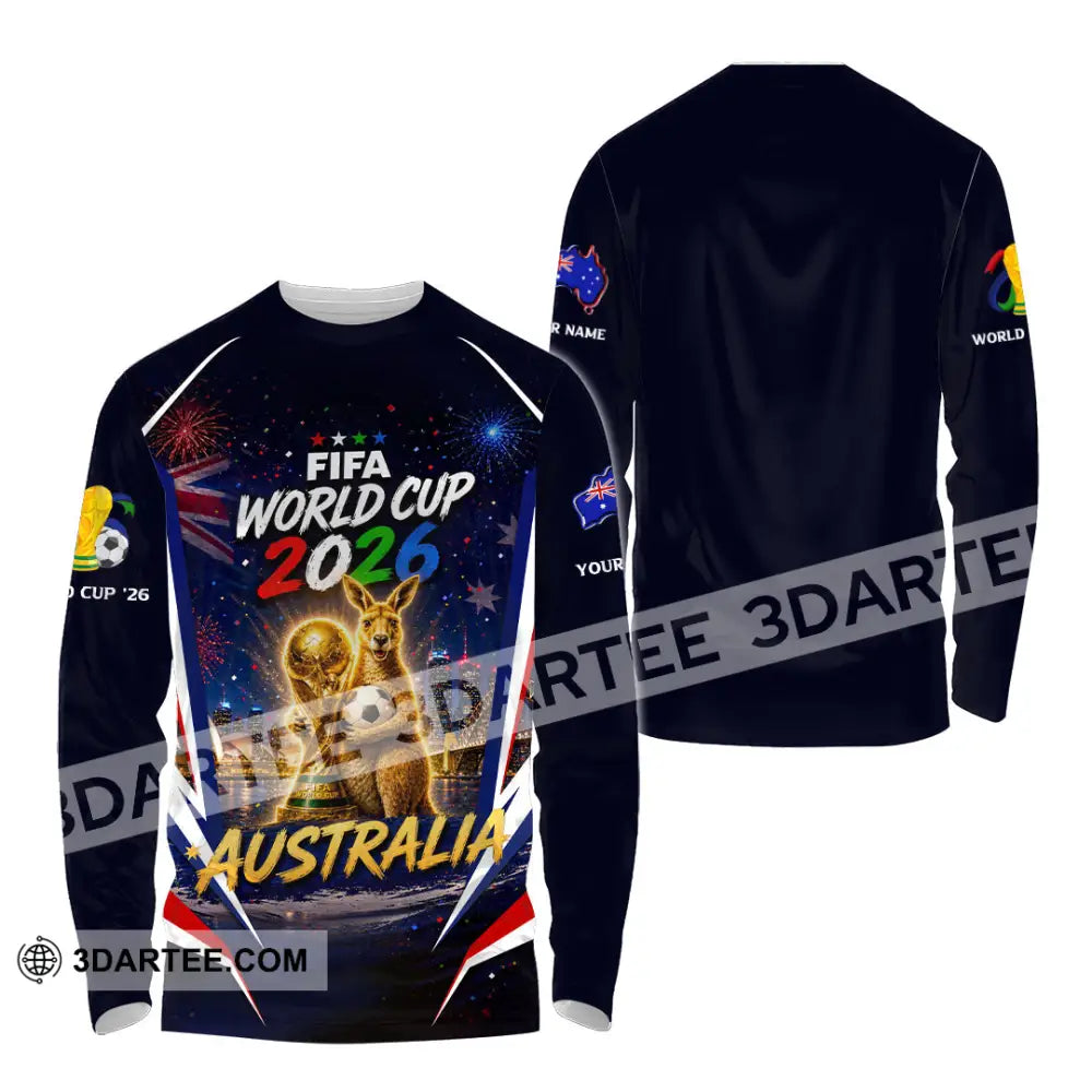Unisex Shirt - Custom Australia World Cup 2026 Shirt - Long Sleeve Shirt / S - T-shirt