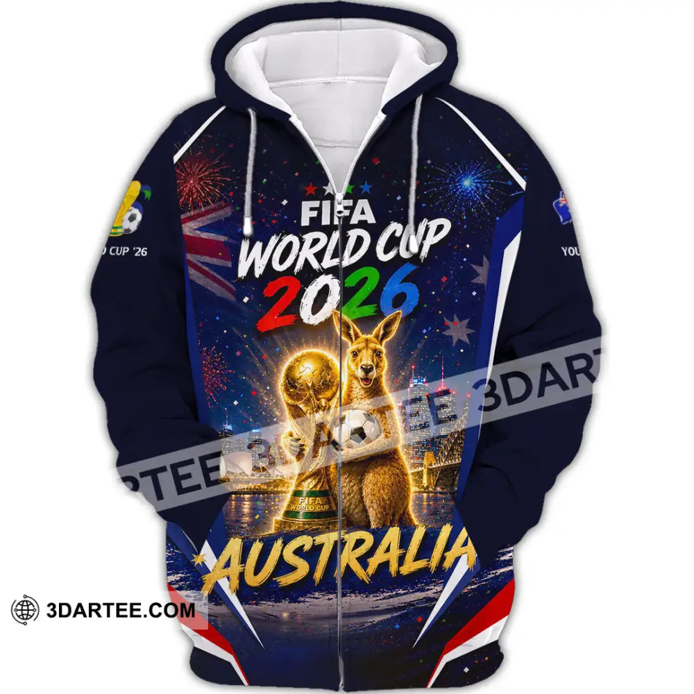 Unisex Shirt - Custom Australia World Cup 2026 Shirt - Zipper Hoodie / S - T-shirt