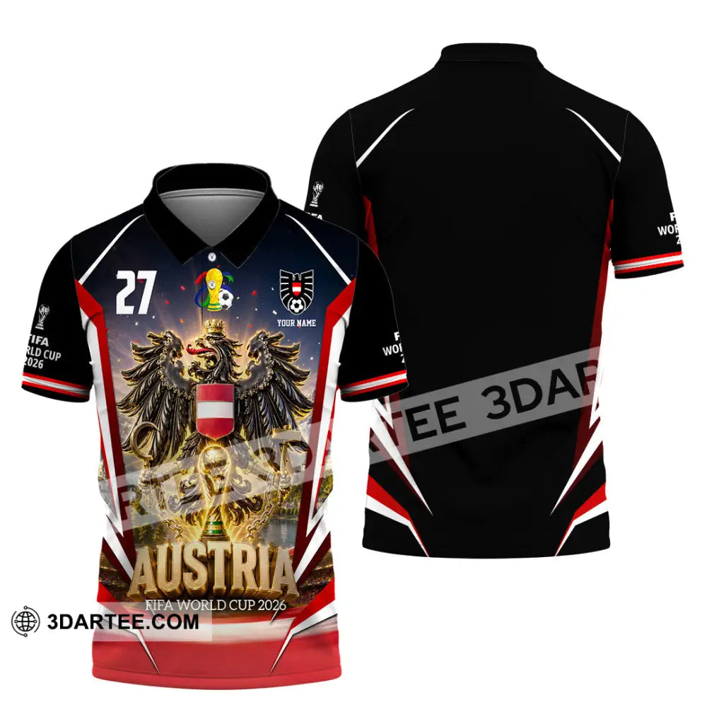 Unisex Shirt - Custom Austria World Cup 2026 Shirt - Polo Shirt / S - T-shirt