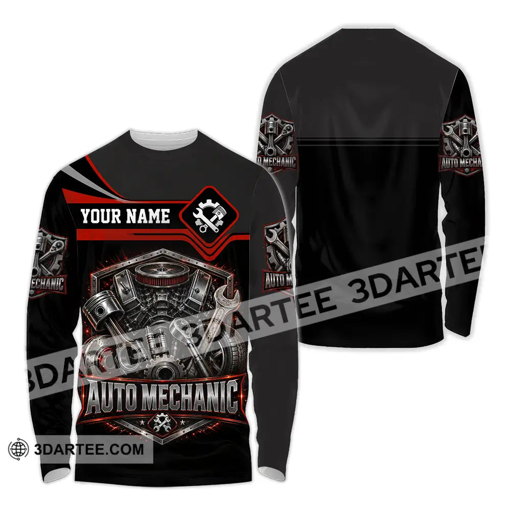 Unisex Shirt - Custom Auto Mechanic Shirt - Long Sleeve Shirt / S - T-shirt