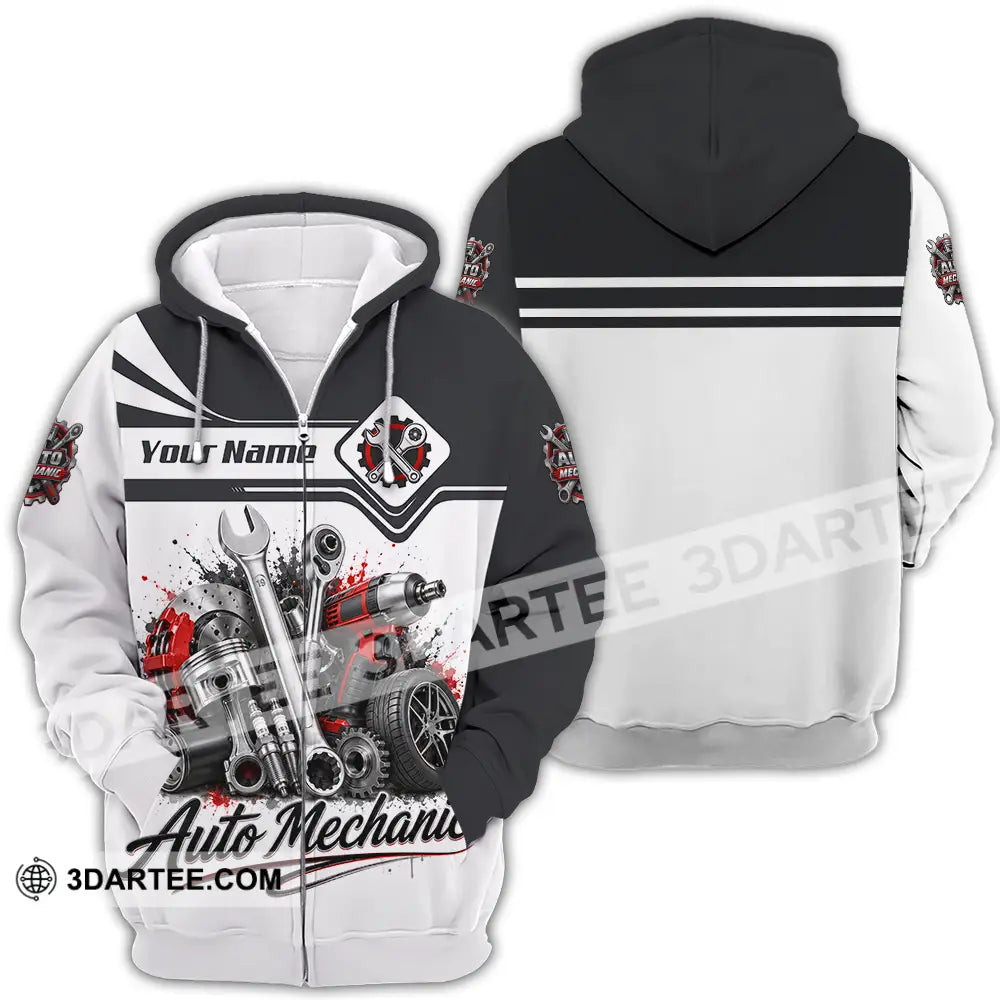 Unisex Shirt - Custom Auto Mechanic Shirt - Zipper Hoodie / S - T-shirt