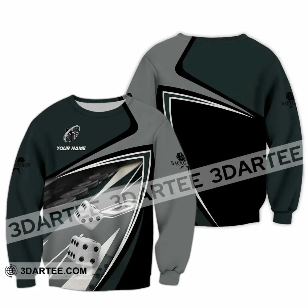 Unisex Shirt - Custom Backgammon 3D Shirt Long Sleeve / S T-shirt