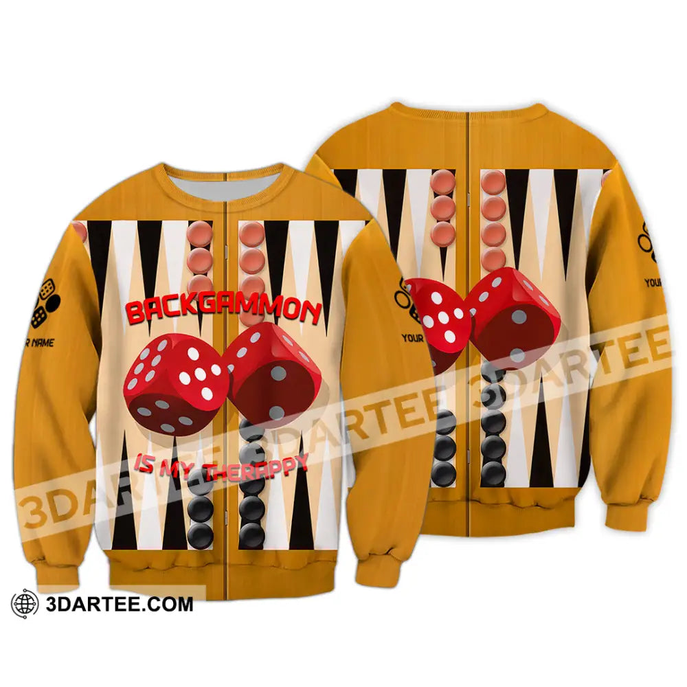 Unisex Shirt - Custom Backgammon 3D Shirt Long Sleeve / S T-shirt