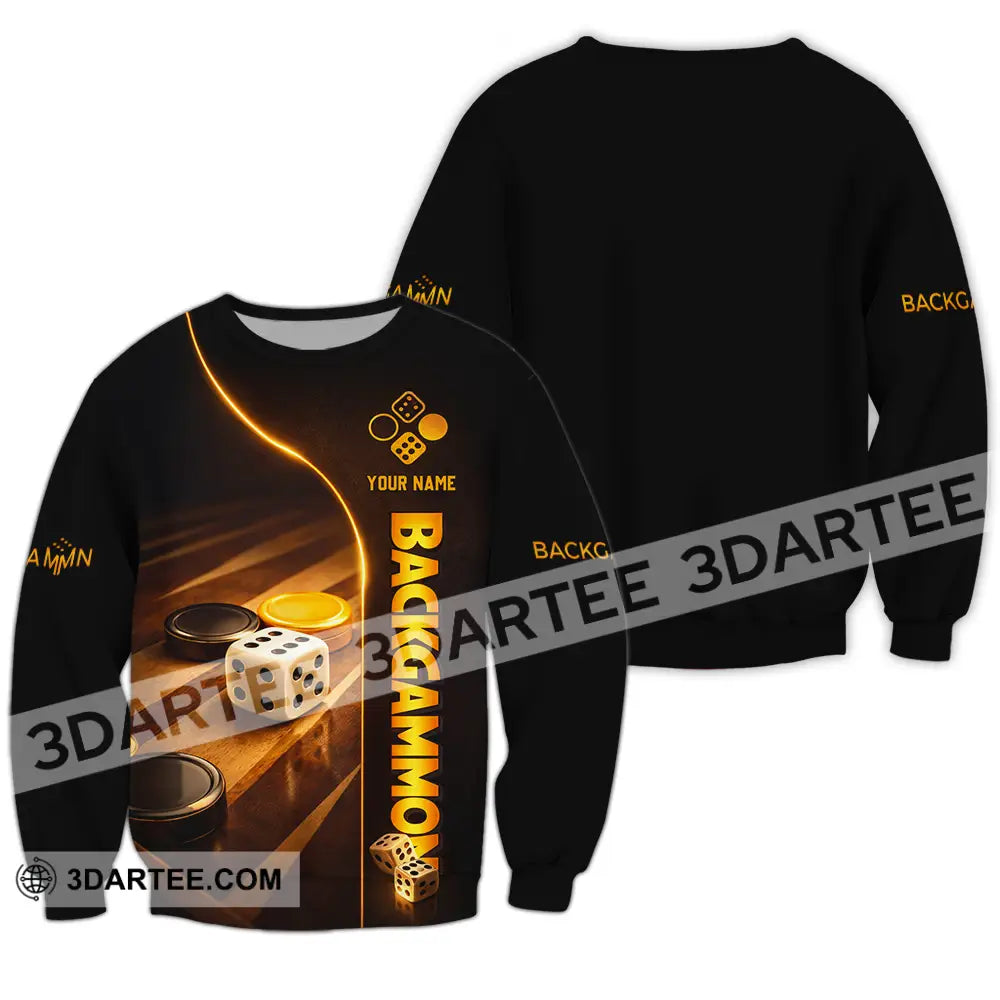 Unisex Shirt - Custom Backgammon 3D Shirt Long Sleeve / S T-shirt