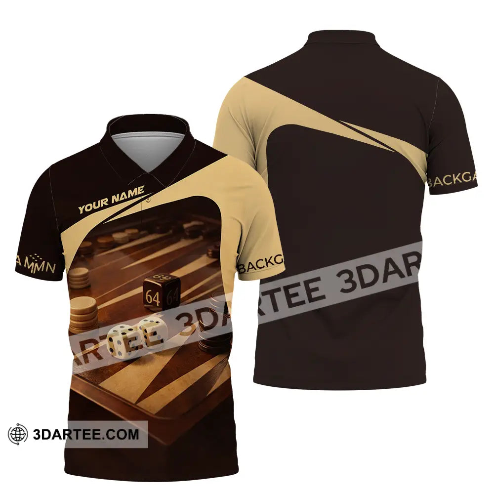 Unisex Shirt - Custom Backgammon 3D Shirt Polo Shirt / S T-shirt