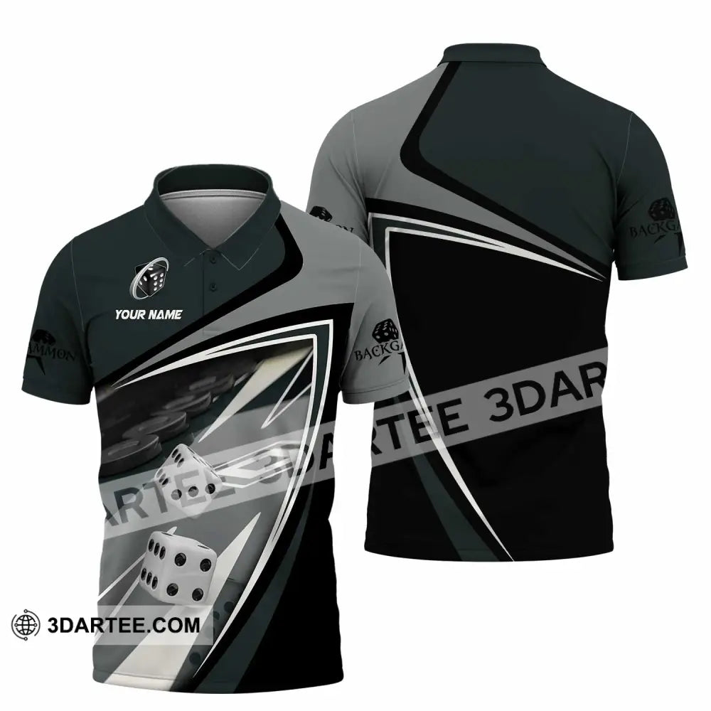 Unisex Shirt - Custom Backgammon 3D Shirt Polo Shirt / S T-shirt
