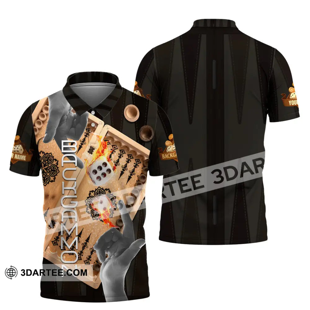 Unisex Shirt - Custom Backgammon 3D Shirt Polo Shirt / S T-shirt