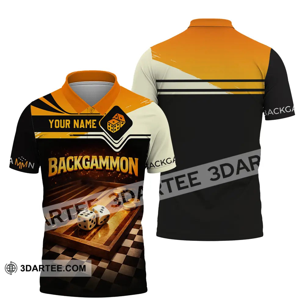 Unisex Shirt - Custom Backgammon 3D Shirt Polo Shirt / S T-shirt