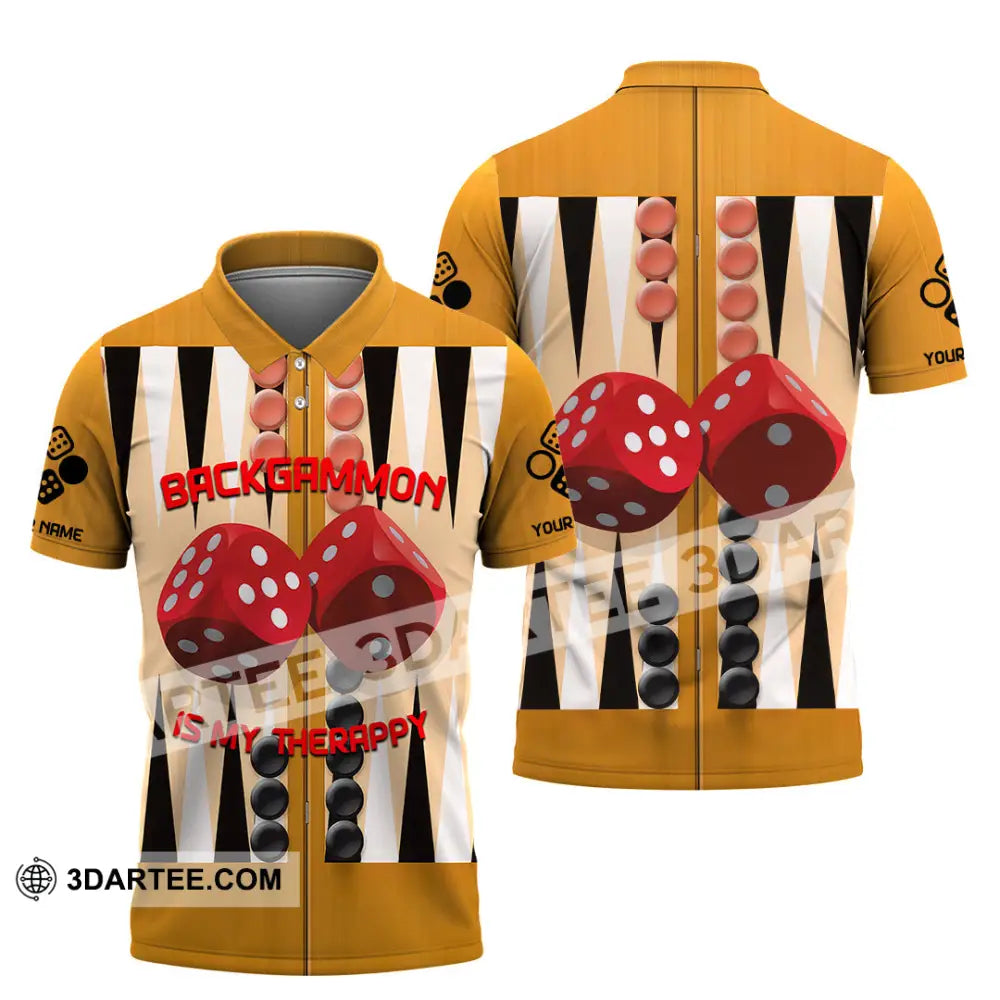 Unisex Shirt - Custom Backgammon 3D Shirt Polo Shirt / S T-shirt