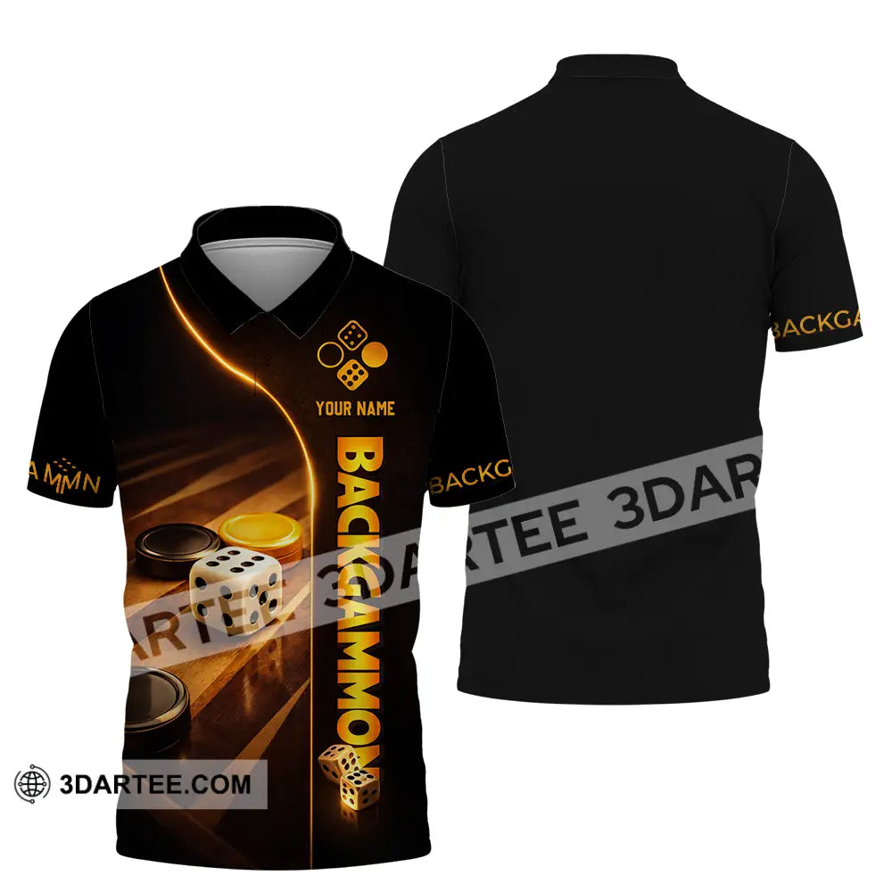 Unisex Shirt - Custom Backgammon 3D Shirt Polo Shirt / S T-shirt
