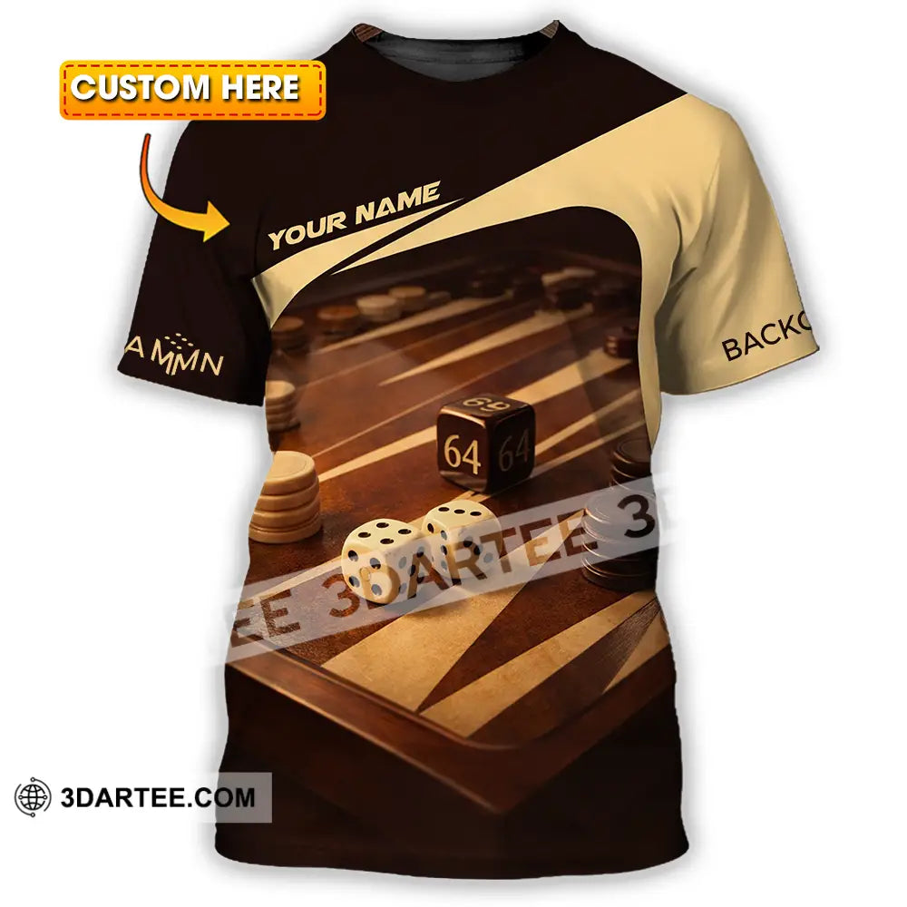 Unisex Shirt - Custom Backgammon 3D Shirt T-shirt