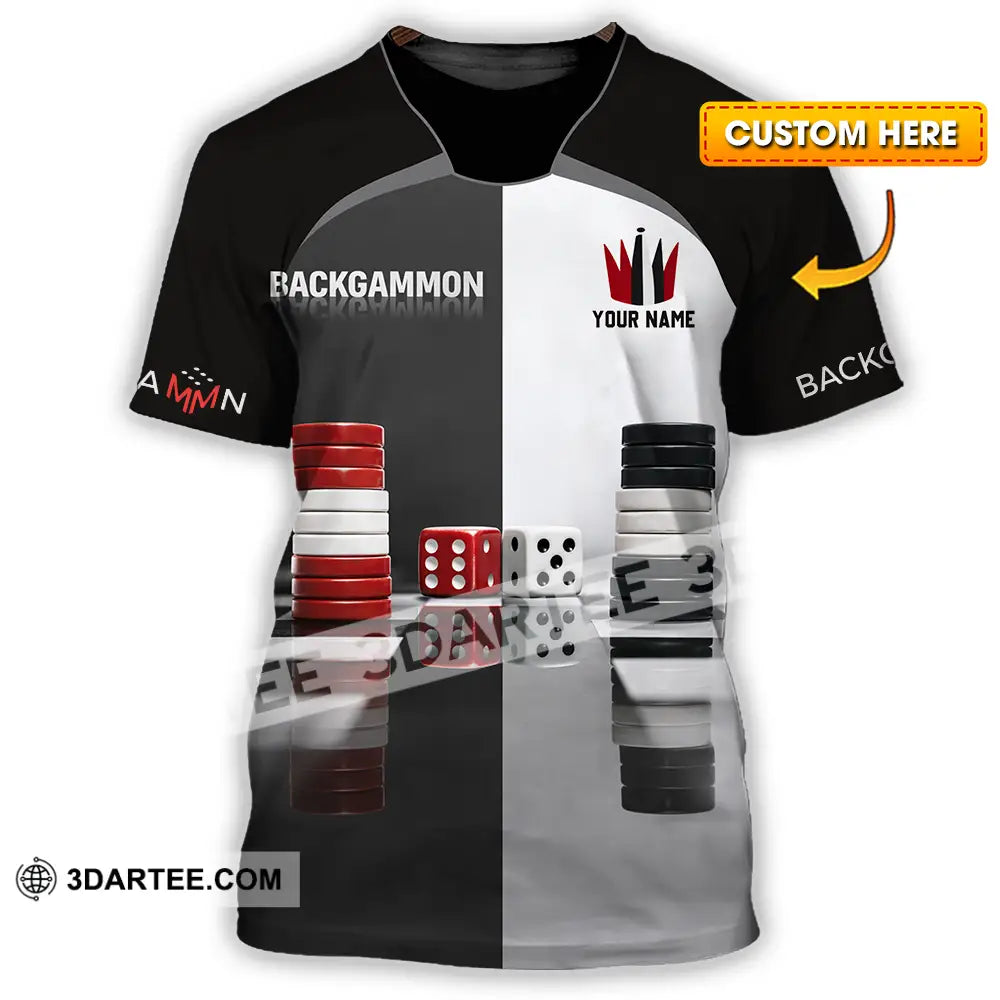 Unisex Shirt - Custom Backgammon 3D Shirt T-shirt
