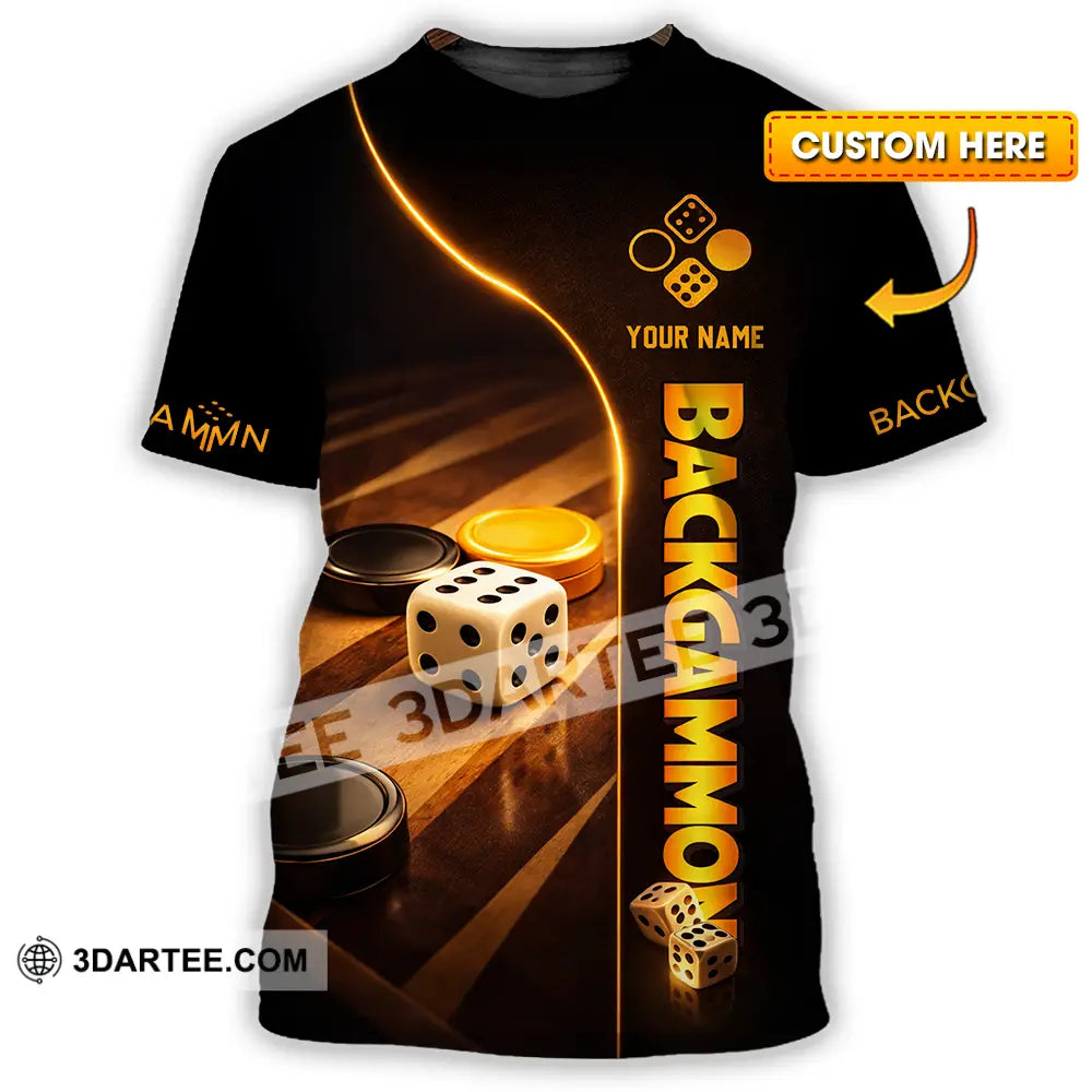 Unisex Shirt - Custom Backgammon 3D Shirt T-shirt