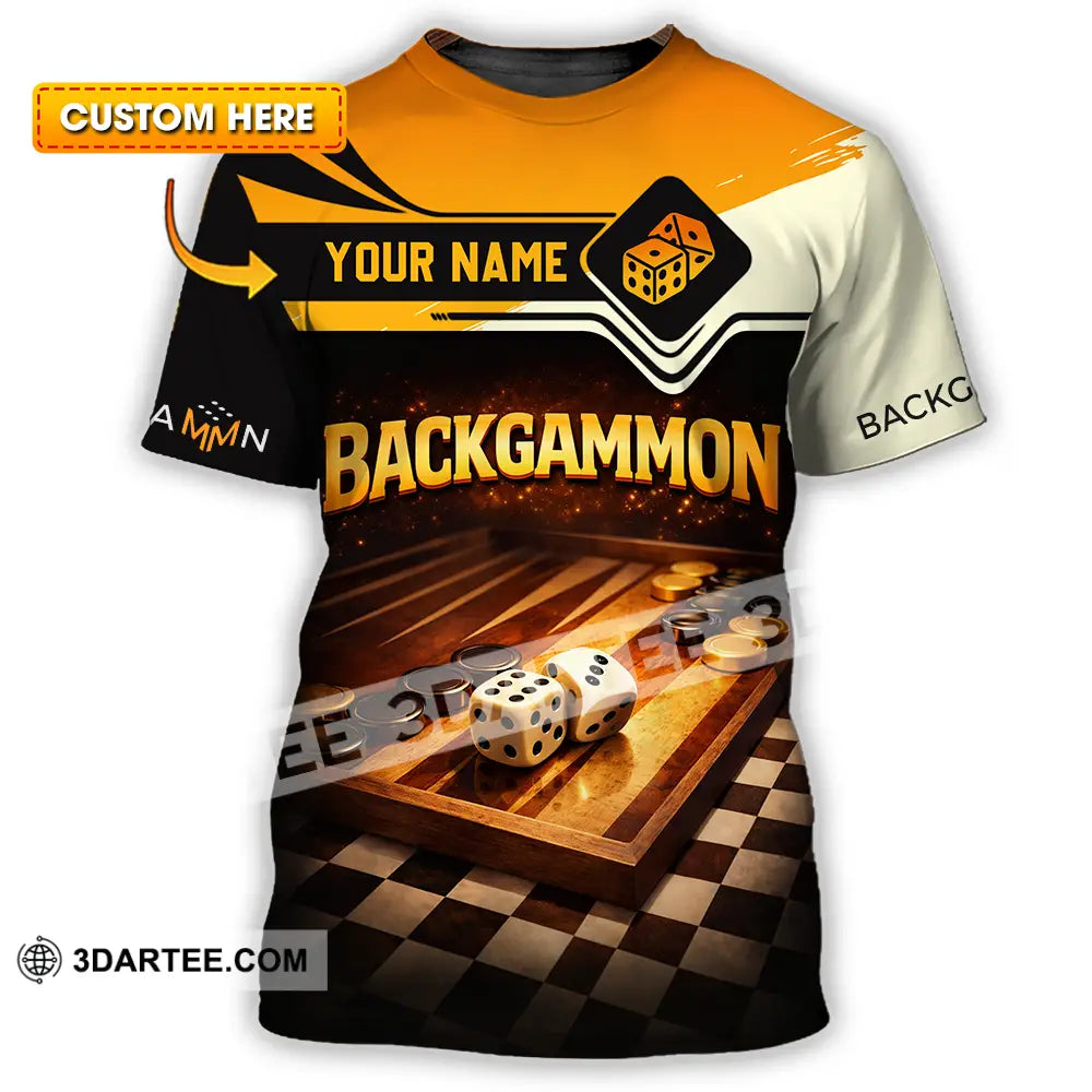 Unisex Shirt - Custom Backgammon 3D Shirt T-shirt