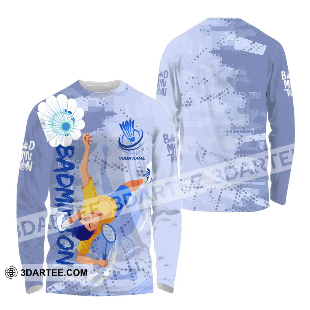 Unisex Shirt - Custom Badminton 3D Shirt Long Sleeve Shirt / S T-shirt