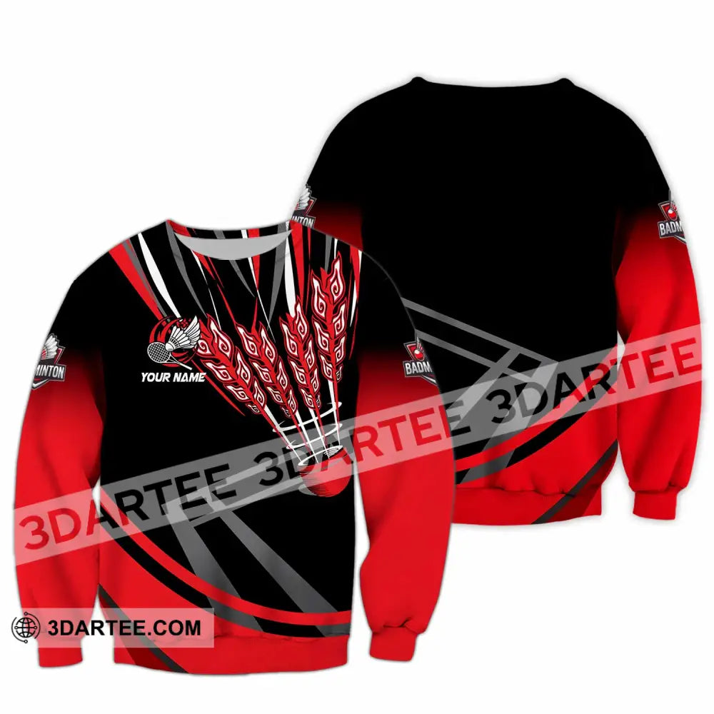 Unisex Shirt - Custom Badminton 3D Shirt Long Sleeve / S T-shirt