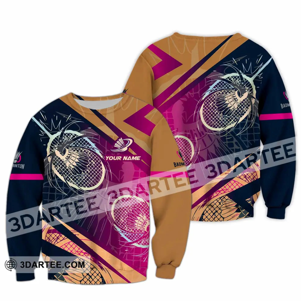 Unisex Shirt - Custom Badminton 3D Shirt Long Sleeve / S T-shirt
