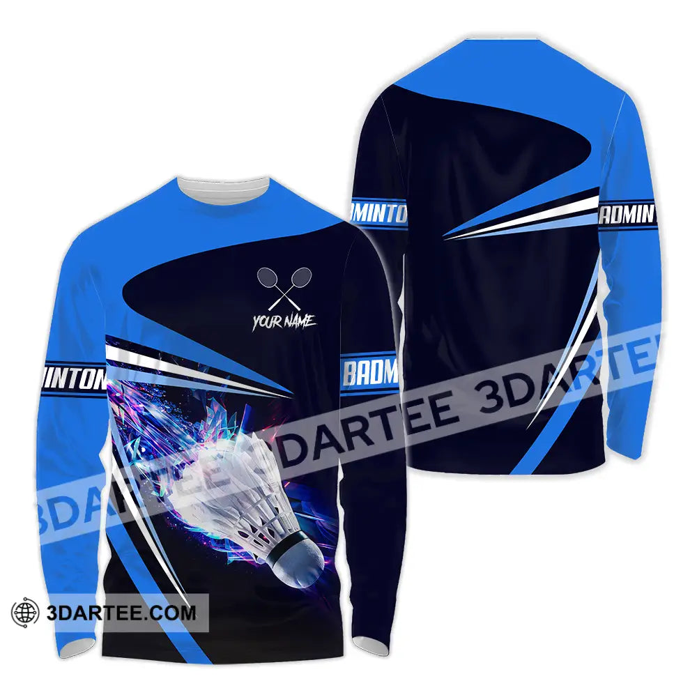 Unisex Shirt - Custom Badminton 3D Shirt Long Sleeve Shirt / S T-shirt
