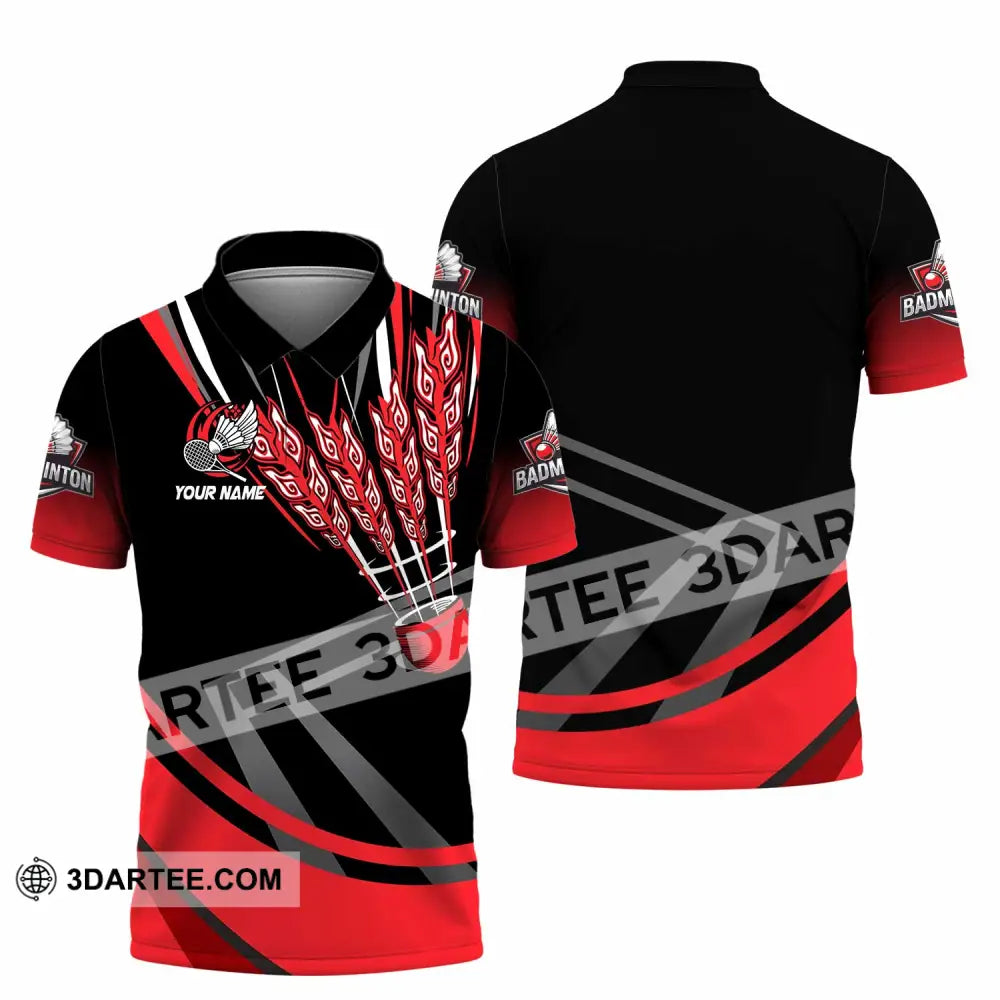 Unisex Shirt - Custom Badminton 3D Shirt Polo Shirt / S T-shirt