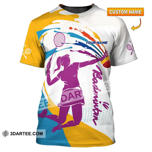 Unisex Shirt - Custom Badminton 3D Shirt T-shirt