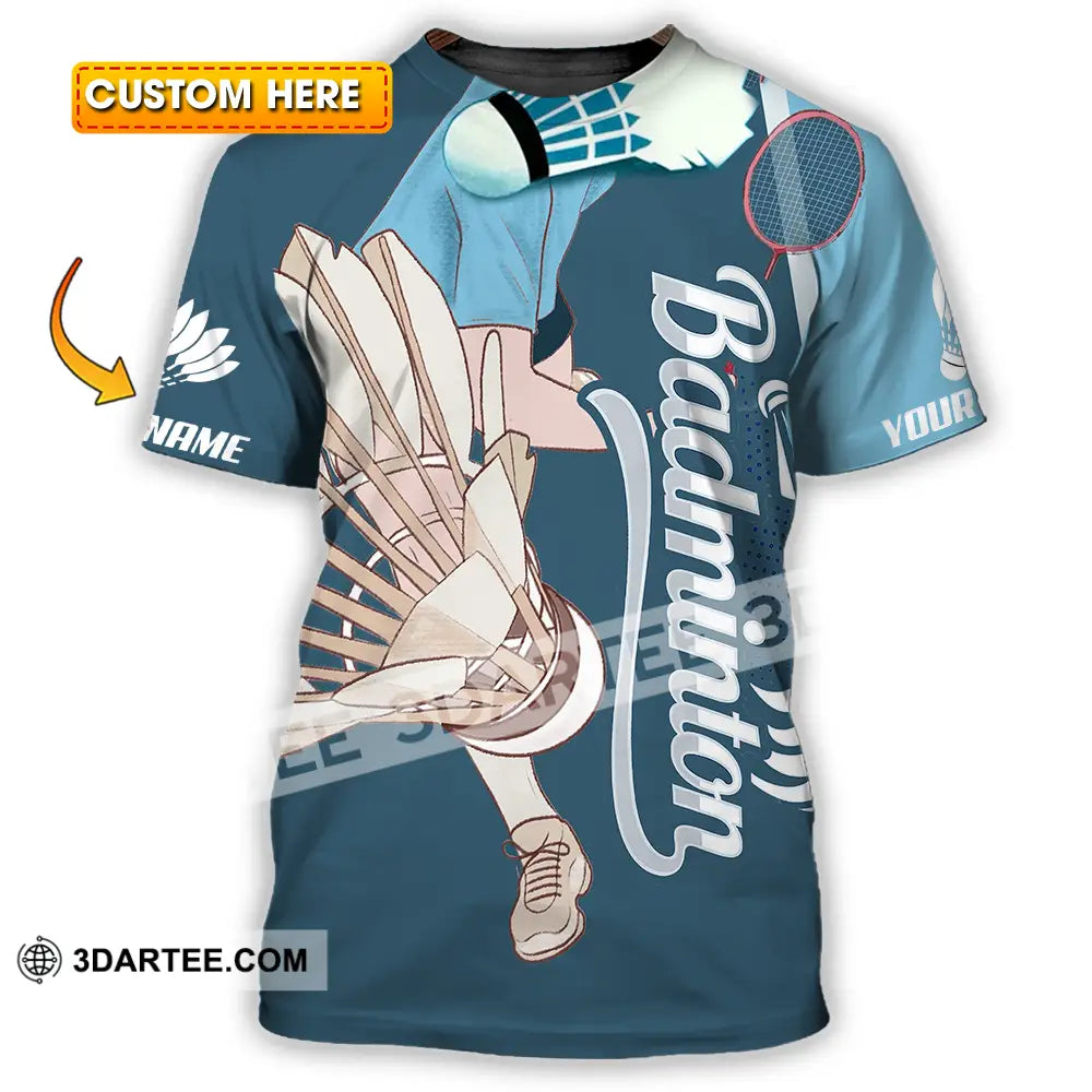 Unisex Shirt - Custom Badminton 3D Shirt T-shirt